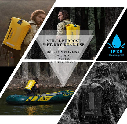 Waterproof Backpack for Men 30L, Floating Dry Bag Kayak, Dry Backpack Hiking